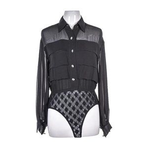 A.J. Bari Bodysuits 6 Black